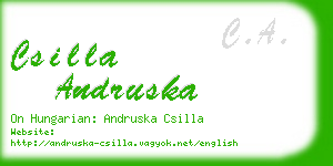 csilla andruska business card